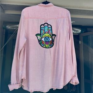 Evil Eye Upcycled Unisex Flannel